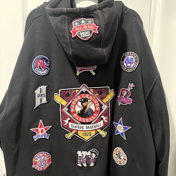 VTG Big Boy Negro Leagues Museum Discover Greatness Patch hoodie Black Men 4XL - Picture 12 of 15